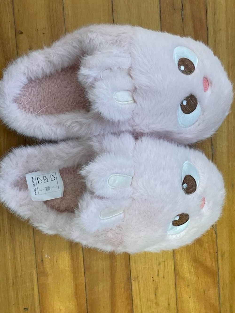 Sanrio Pink Plush Bunny Kids Slippers